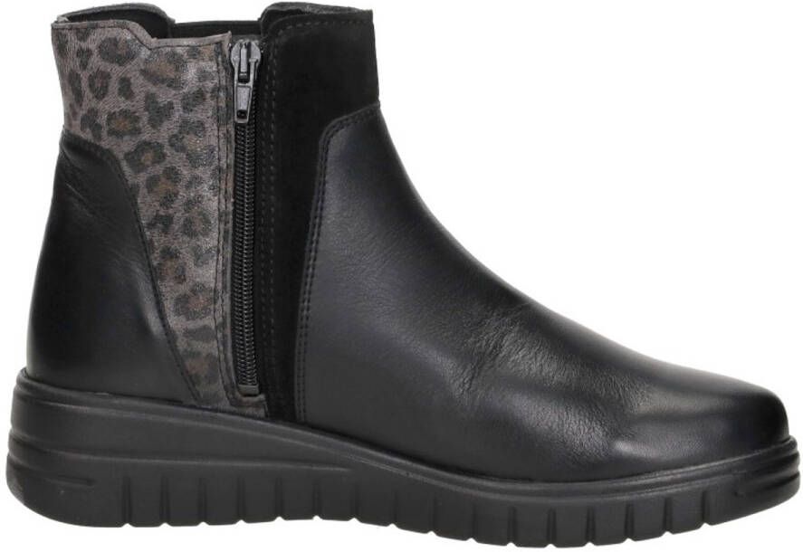 Sub55 Comfort Collection Isla 05 Enkellaarsjes Plat zwart