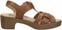 Sub55 Comfort Collection Luz 04 Sandalen Hak Cognac - Thumbnail 1