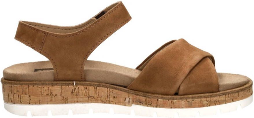 Sub55 Comfort Collection Mia 01 Sandalen Plat cognac