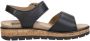 Sub55 Comfort Collection Mia 96 Sandalen Plat Zwart - Thumbnail 1