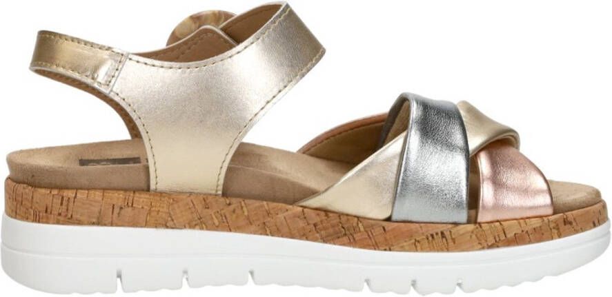 Sub55 Comfort Collection Sami 02 Sandalen Plat Goudkleur