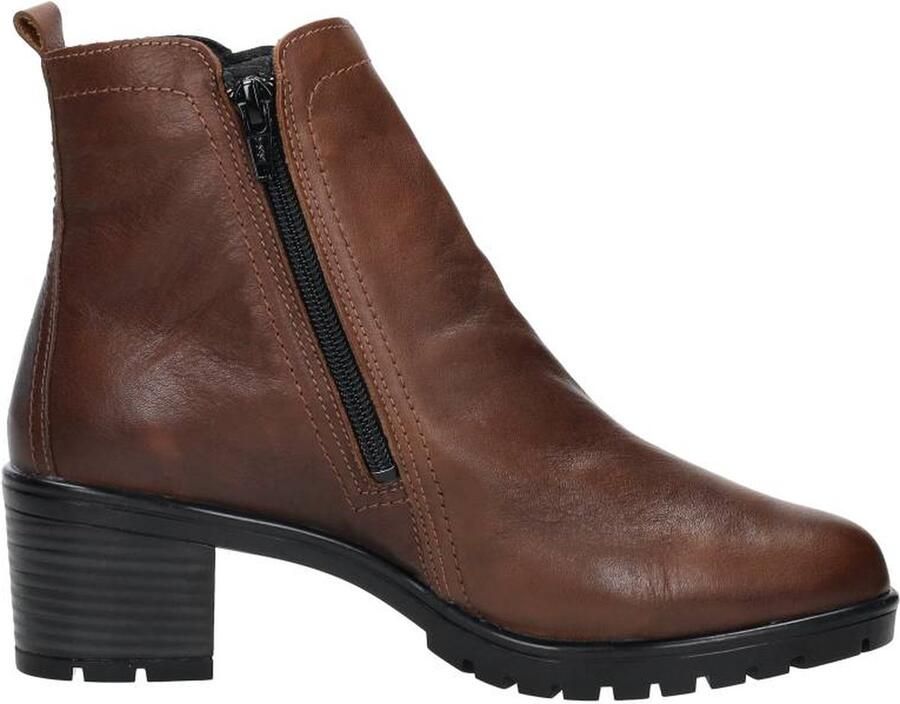 SUB55 Comfort Collection Fiona 03 Enkellaarsjes Hak cognac - Foto 2