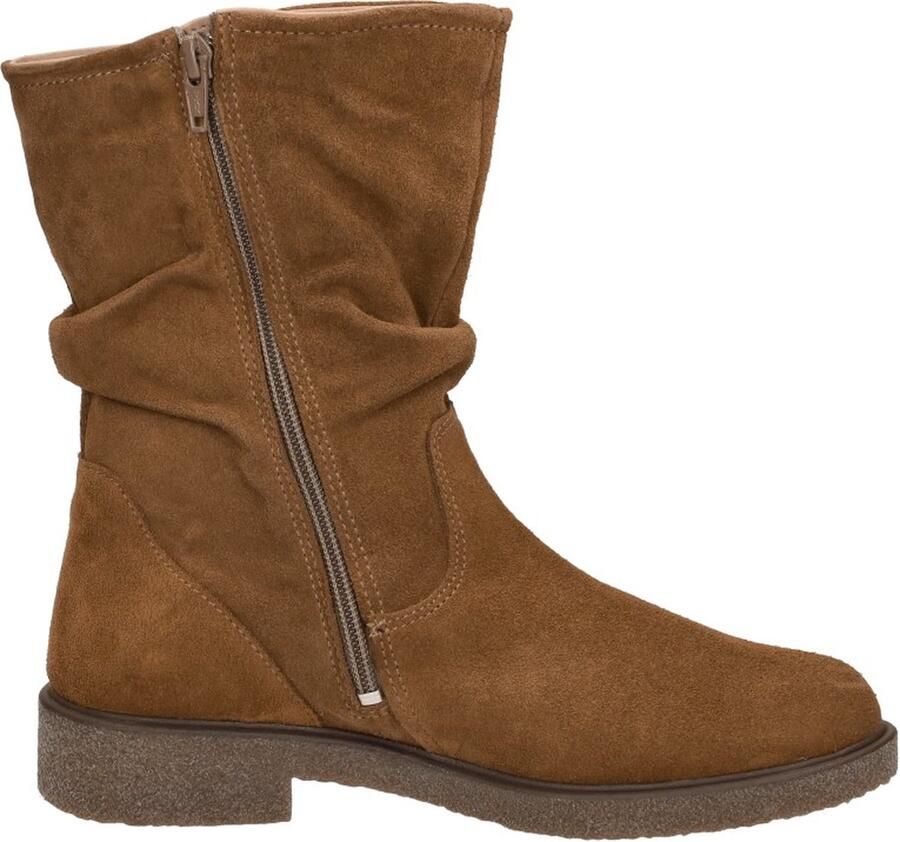 Sub55 Comfort Collection Giulia 01 Enkellaarsjes Plat Cognac