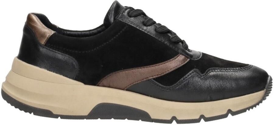Sub55 Comfort Collection Jasmin 07 Veterschoenen Laag zwart