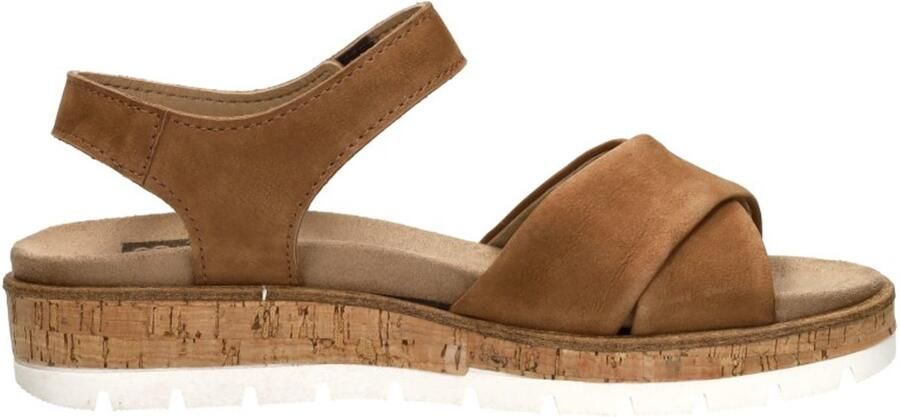 Sub55 Comfort Collection Mia 01 Sandalen Plat Cognac