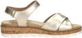 Sub55 Comfort Collection Mia 01 Sandalen Plat Goudkleur - Goudkleur