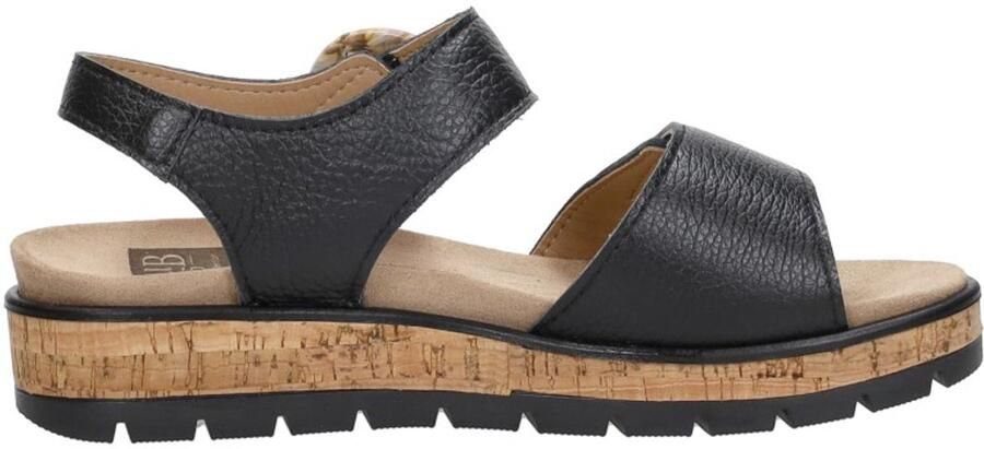 Sub55 Comfort Collection Mia 96 Sandalen Plat Zwart