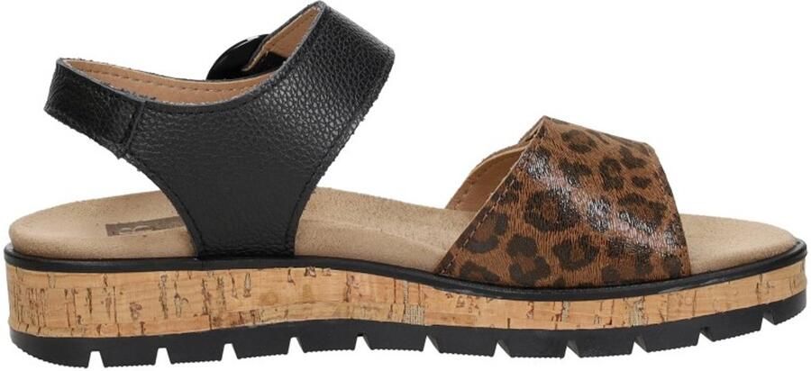 Sub55 Comfort Collection Mia 96 Sandalen Plat zwart