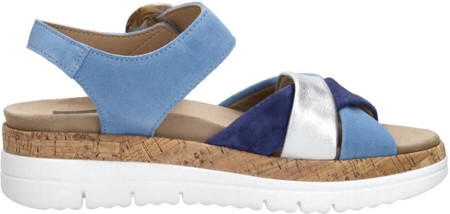 Sub55 Comfort Collection Sami 02 Sandalen Plat Blauw