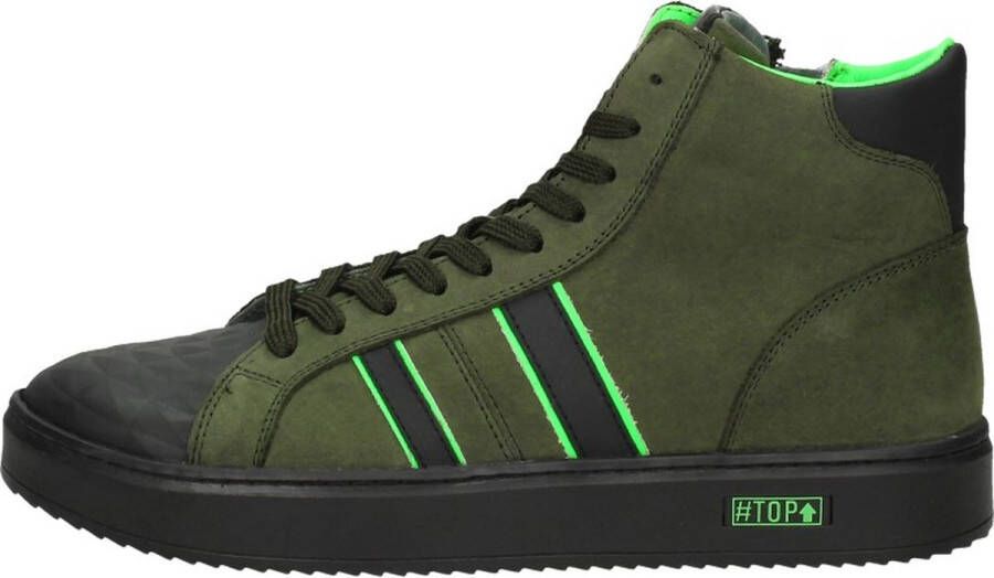 Sub55 Jongens veterschoenen Hoog groen