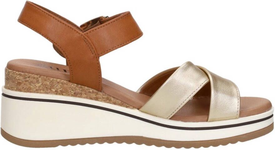 Sub55 Sandalen Hak Sandalen Hak Cognac