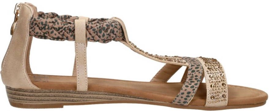 Sub55 Sandalen Plat Sandalen Plat Beige