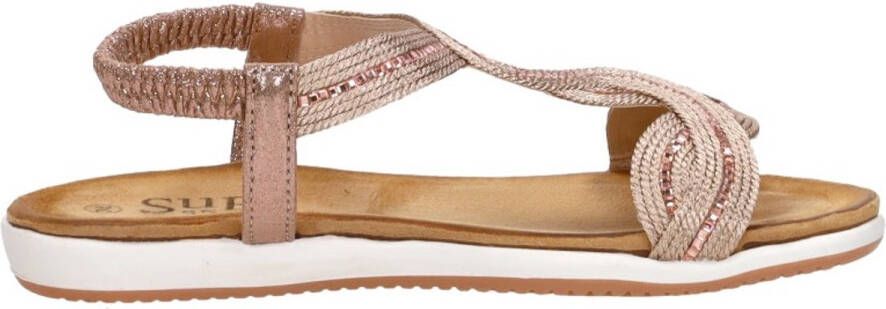 Sub55 Sandalen Plat Sandalen Plat Champagne