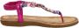 Sub55 Sandalen Plat Sandalen Plat Fuchsia - Thumbnail 1