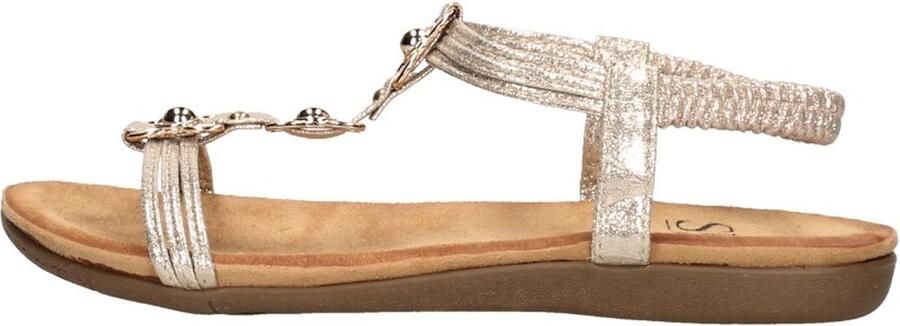 Sub55 Comfortabel Sandalen Plat Goudkleur - Foto 6