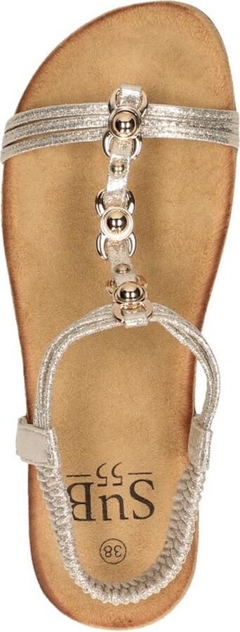 Sub55 Comfortabel Sandalen Plat Goudkleur - Foto 5
