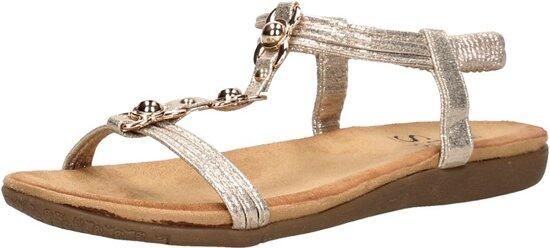 Sub55 Comfortabel Sandalen Plat Goudkleur - Foto 9