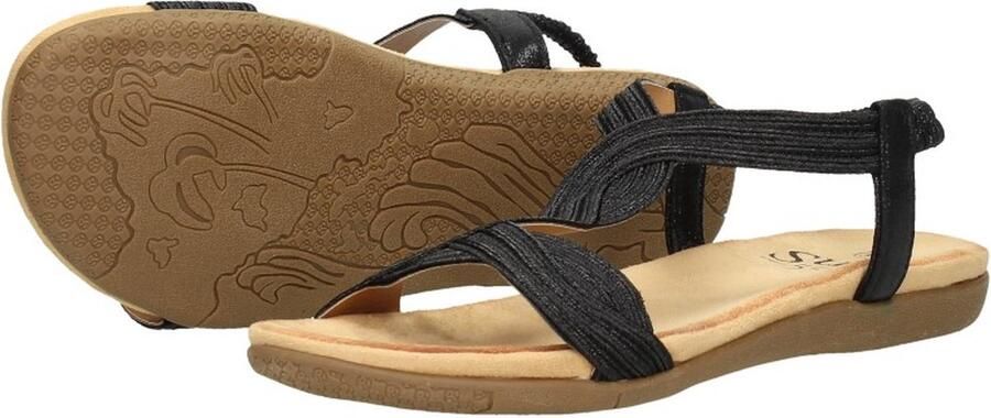 Sub55 Comfortabel Sandalen Plat zwart - Foto 12