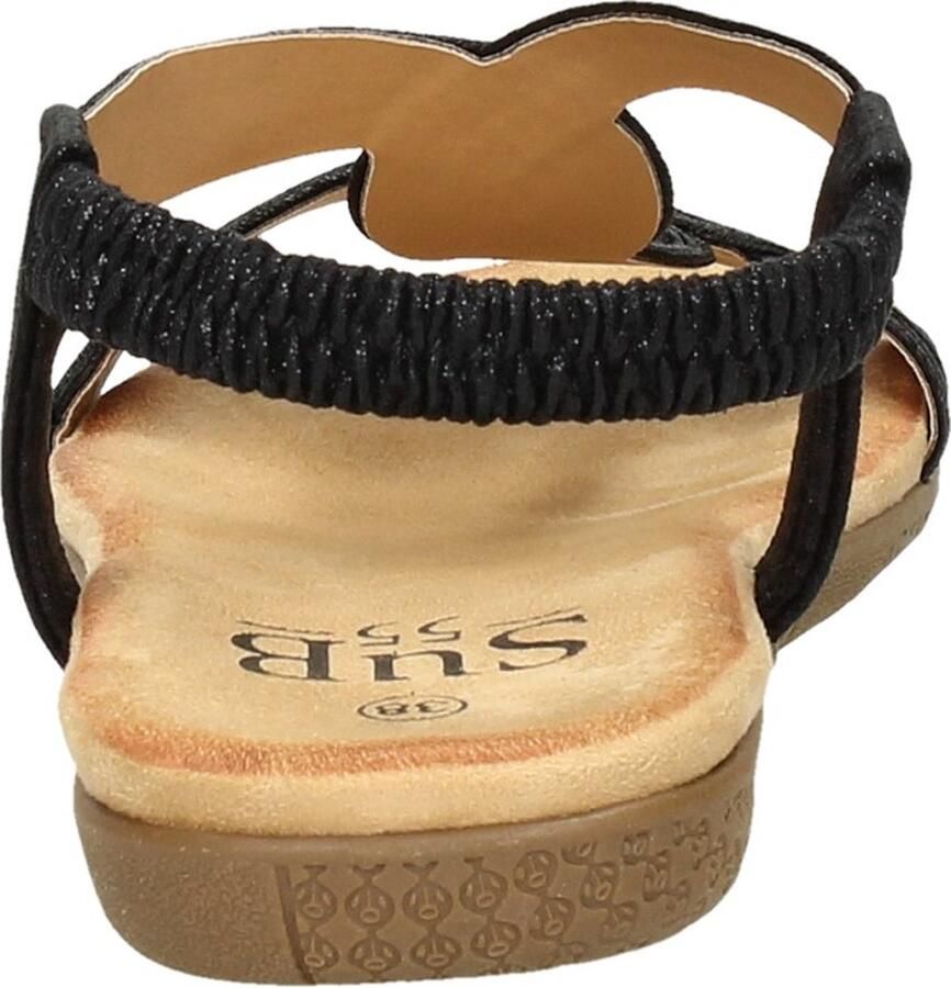 Sub55 Comfortabel Sandalen Plat zwart - Foto 2