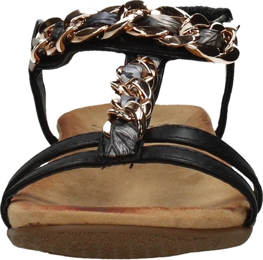 Sub55 Comfortabel Sandalen Plat zwart