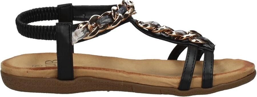 Sub55 Comfortabel Sandalen Plat zwart - Foto 17