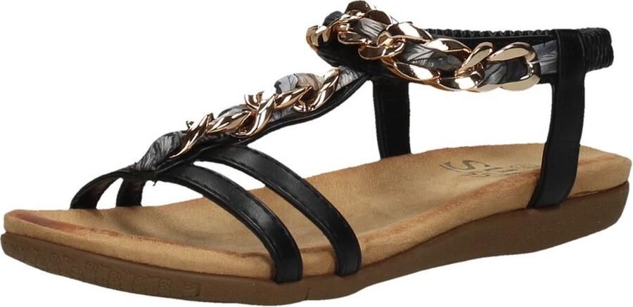 Sub55 Comfortabel Sandalen Plat zwart - Foto 8