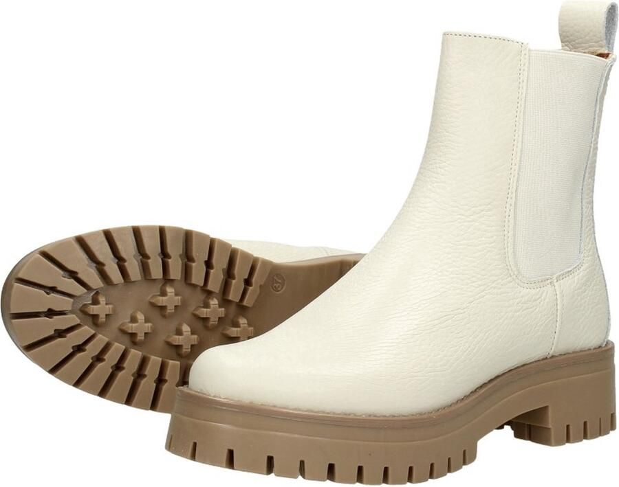 Sub55 Enkellaarsjes Plat Enkellaarsjes Plat Gebroken wit - Foto 13