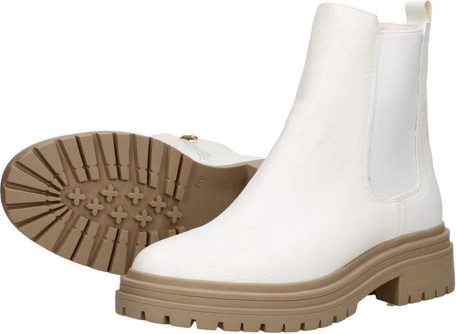 Sub55 Enkellaarsjes Plat Enkellaarsjes Plat Gebroken wit - Foto 4