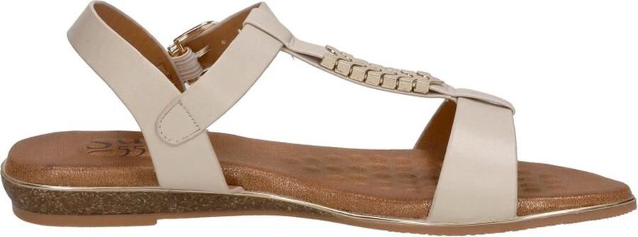 Sub55 Sandalen Plat Sandalen Plat Beige