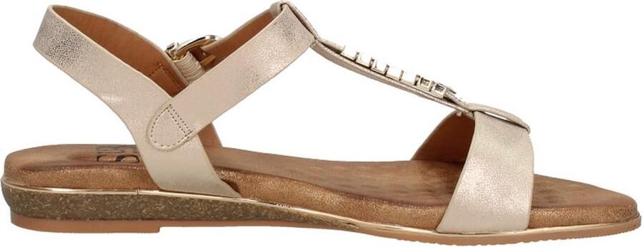 Sub55 Sandalen Plat Sandalen Plat Beige