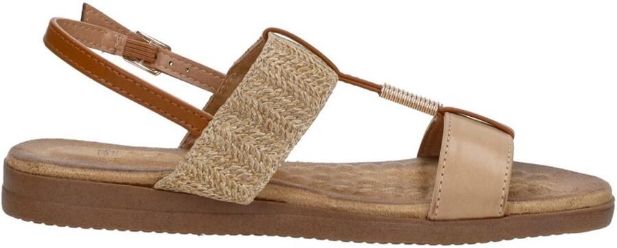 Sub55 Sandalen Plat Sandalen Plat Beige