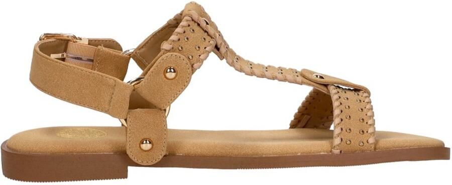 Sub55 Sandalen Plat Sandalen Plat Beige