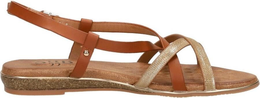 Sub55 Sandalen Plat Sandalen Plat Cognac - Foto 2