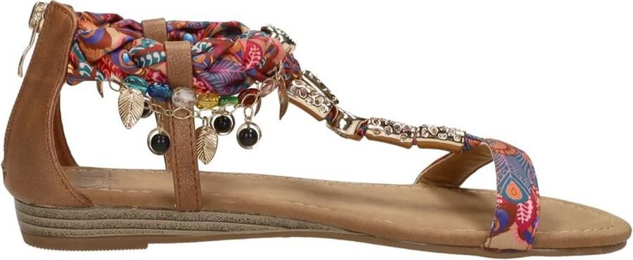 Sub55 Sandalen Plat Sandalen Plat Cognac