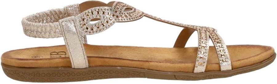 Sub55 Sandalen Plat Sandalen Plat Goudkleur