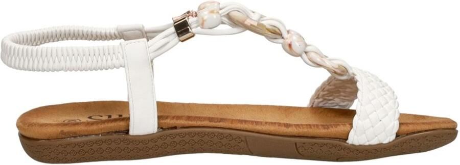 Sub55 Sandalen Plat Sandalen Plat wit