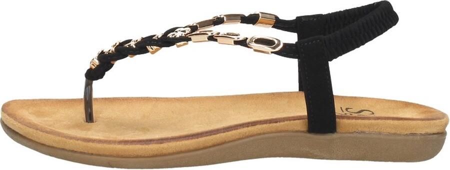 Sub55 Sandalen Plat Sandalen Plat zwart - Foto 5