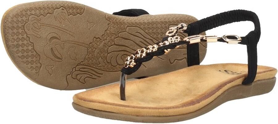 Sub55 Sandalen Plat Sandalen Plat zwart - Foto 3