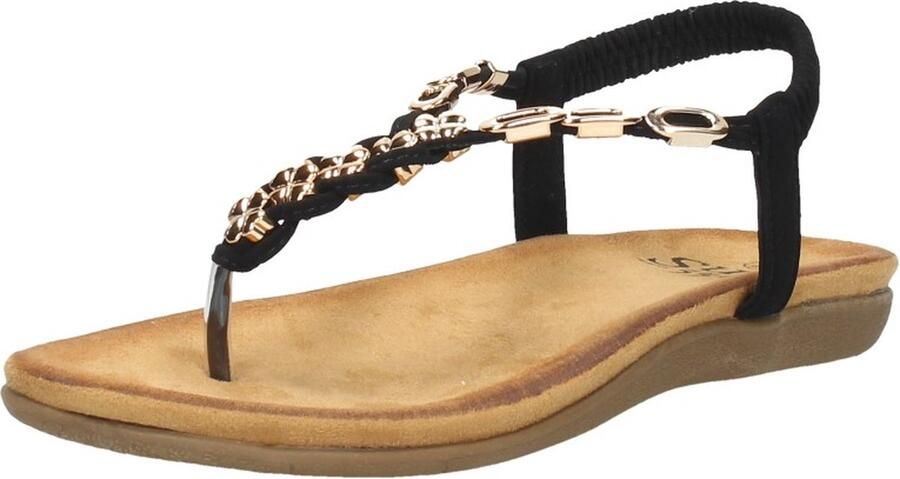 Sub55 Sandalen Plat Sandalen Plat zwart - Foto 3