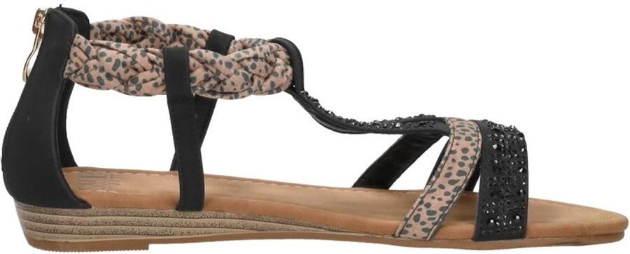 Sub55 Sandalen Plat Sandalen Plat zwart - Foto 5