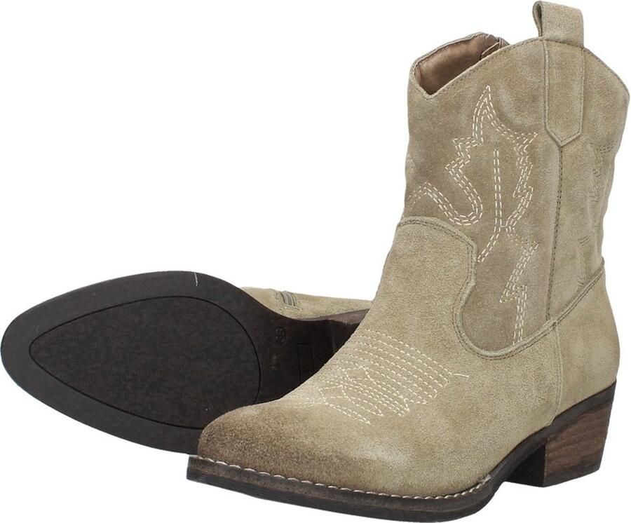 Sub55 Western boots Enkellaarsjes Hak beige - Foto 4