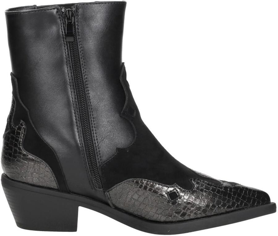 Sub55 Western boots Enkellaarsjes Hak Zwart