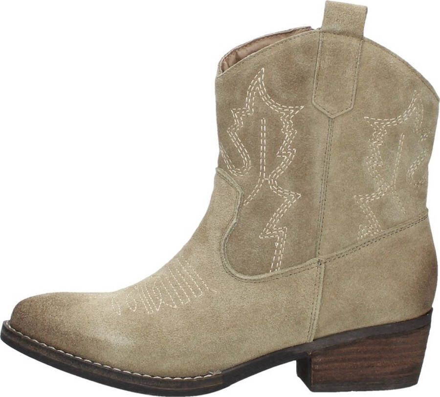 Sub55 Western boots Enkellaarsjes Hak beige