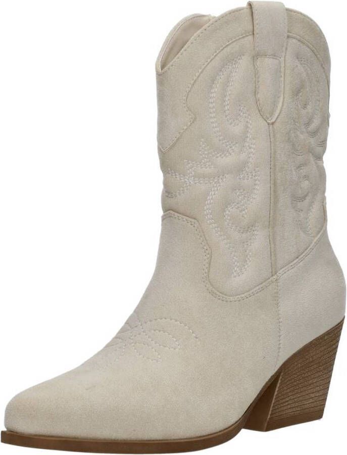 Sub55 Western boots Enkellaarsjes Hak beige