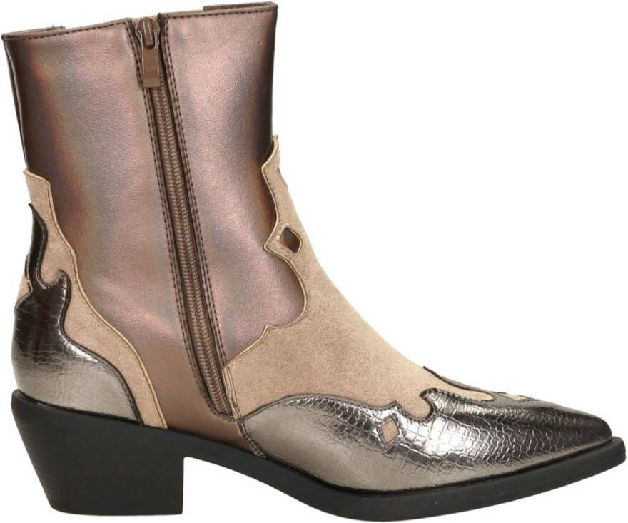 Sub55 Western boots Enkellaarsjes Hak Brons