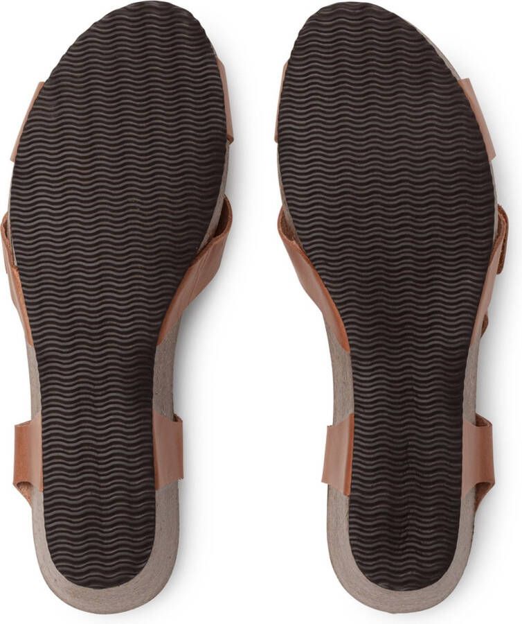 Suecos Idun sandalen dames cognac comfortabel schokabsorberend antibacterieel flexibele zool sleehak