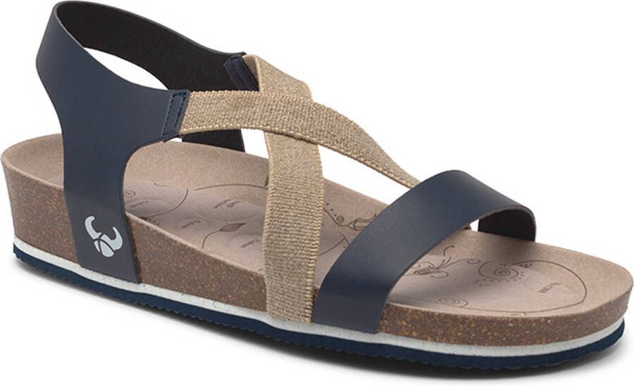 Suecos Syren sandalen dames blauw comfortabel schokabsoberend antibacterieel flexibele zool sleehak