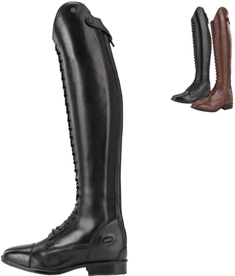 Suedwind Footwear LEGACY VENADO rijlaarzen met polo-veters Italiaans leer geweldige pasvorm en kwaliteit OrthoLite© comfortabele inlegzool extra lange veters zwart en bruin 38 EU Smal zwart