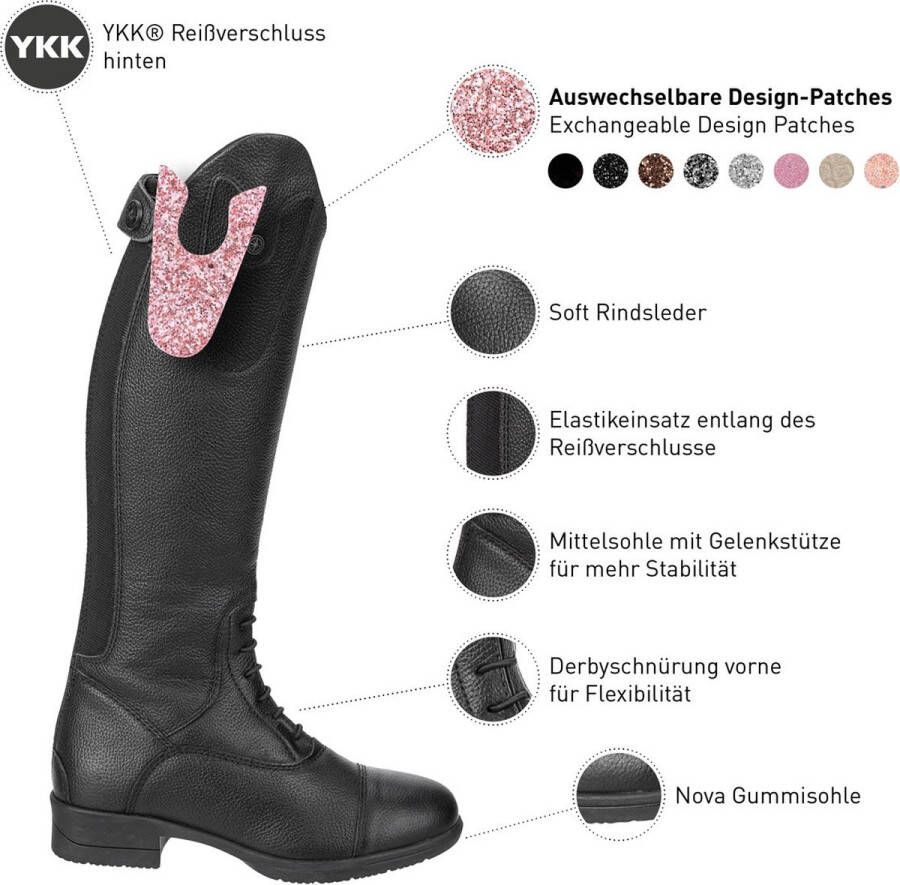 Suedwind Nova Kids Fun Leder rijlaarzen Convertibel 36 Slim-Tall