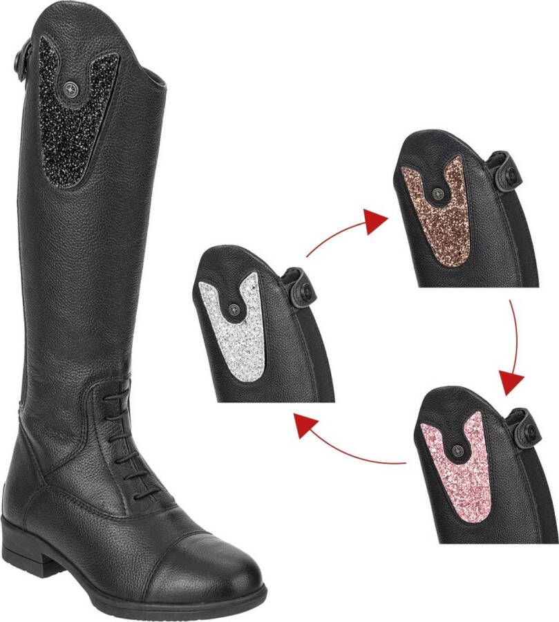 Suedwind Nova Kids Fun Leder rijlaarzen Convertibel 35 Slim-Tall Black